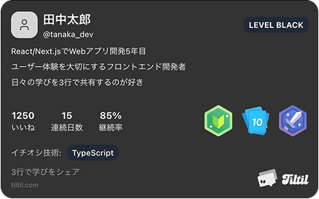 プロフィールカード